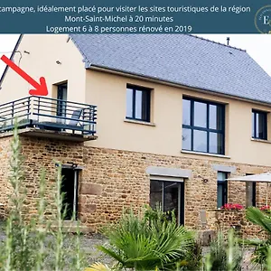 Vakantiehuis Maison Comprenant Deux A Louer, Ensemble Ou Independamment, Capacite De 4 A 19 Personnes Idealement Place Pour Visiter Le Mont-saint-michel, Saint-malo Et Les Alentours 